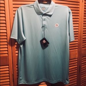 AHEAD Turquoise Performance Polo Shirt